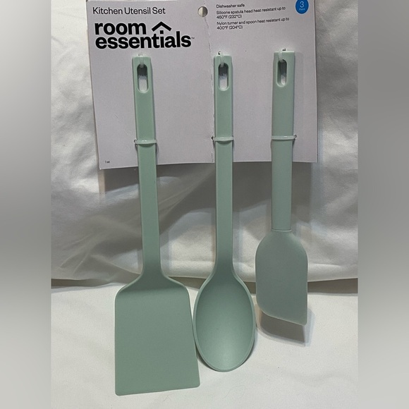 Room Essentials Other - Room Essentials Sage Green Cooking Utensil Trio